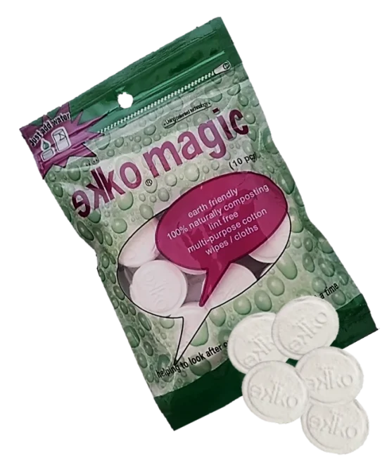 Ekko Magic Traveller pack of compressed cotton wipes